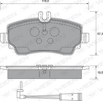 Ween 151-1894 - Гальмівні колодки, дискові гальма autozip.com.ua