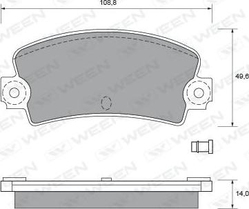 Ween 151-1893 - Гальмівні колодки, дискові гальма autozip.com.ua