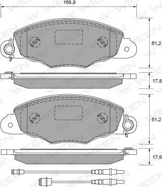 Ween 151-1848 - Гальмівні колодки, дискові гальма autozip.com.ua