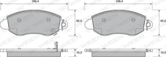 Ween 151-1856 - Гальмівні колодки, дискові гальма autozip.com.ua