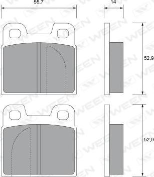 Ween 151-1869 - Гальмівні колодки, дискові гальма autozip.com.ua