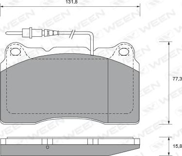 Ween 151-1864 - Гальмівні колодки, дискові гальма autozip.com.ua