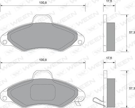 Ween 151-1805 - Гальмівні колодки, дискові гальма autozip.com.ua