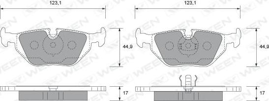 Ween 151-1801 - Гальмівні колодки, дискові гальма autozip.com.ua