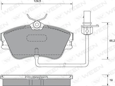 Ween 151-1819 - Гальмівні колодки, дискові гальма autozip.com.ua