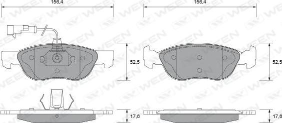 Ween 151-1816 - Гальмівні колодки, дискові гальма autozip.com.ua