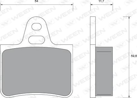 Ween 151-1881 - Гальмівні колодки, дискові гальма autozip.com.ua