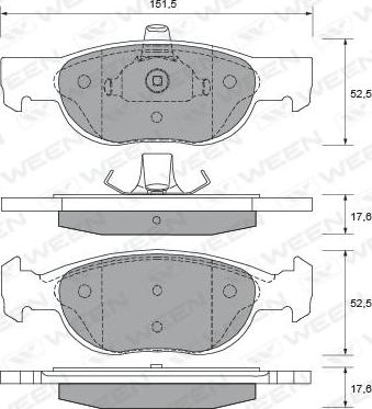 Ween 151-1830 - Гальмівні колодки, дискові гальма autozip.com.ua