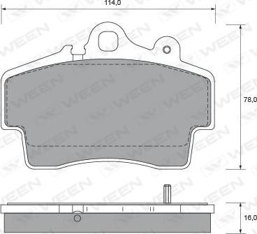 Ween 151-1838 - Гальмівні колодки, дискові гальма autozip.com.ua