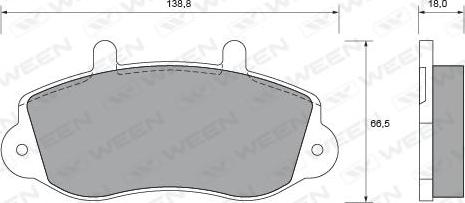 Ween 151-1829 - Гальмівні колодки, дискові гальма autozip.com.ua