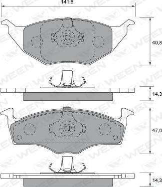 Ween 151-1825 - Гальмівні колодки, дискові гальма autozip.com.ua