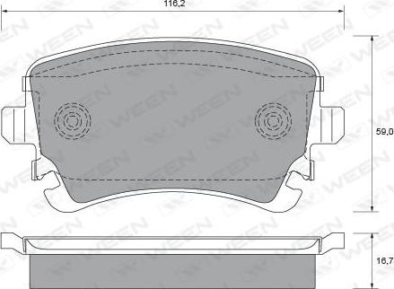 Ween 151-1828 - Гальмівні колодки, дискові гальма autozip.com.ua