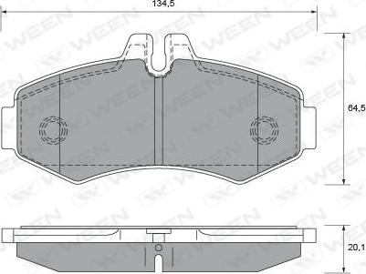 Ween 151-1823 - Гальмівні колодки, дискові гальма autozip.com.ua