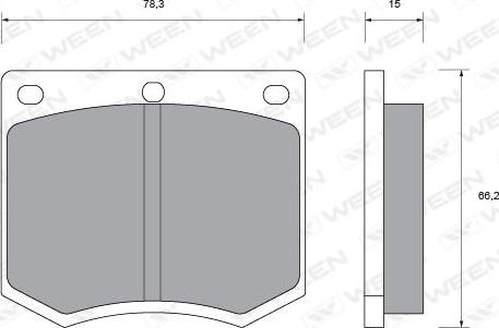 Ween 151-1390 - Гальмівні колодки, дискові гальма autozip.com.ua