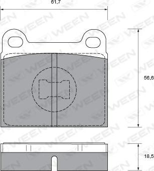 Ween 151-1391 - Гальмівні колодки, дискові гальма autozip.com.ua