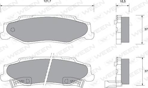 Ween 151-1398 - Гальмівні колодки, дискові гальма autozip.com.ua