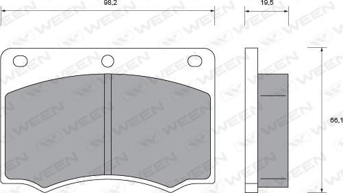 Ween 151-1393 - Гальмівні колодки, дискові гальма autozip.com.ua