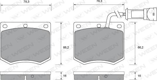 Ween 151-1397 - Гальмівні колодки, дискові гальма autozip.com.ua