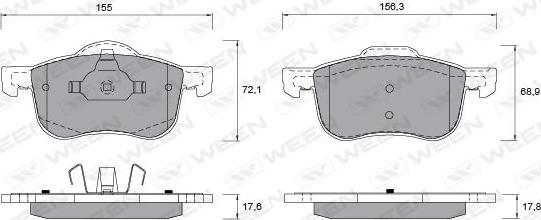 Ween 151-1348 - Гальмівні колодки, дискові гальма autozip.com.ua