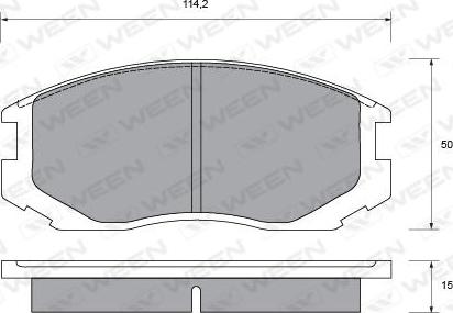 Ween 151-1358 - Гальмівні колодки, дискові гальма autozip.com.ua