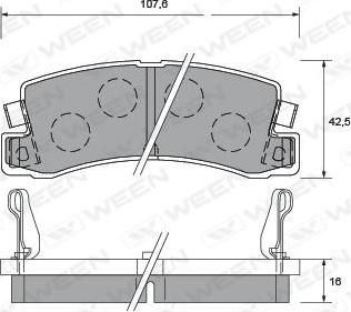 Ween 151-1368 - Гальмівні колодки, дискові гальма autozip.com.ua