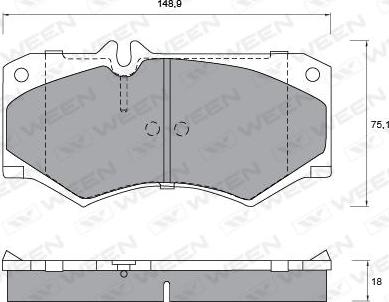 Ween 151-1301 - Гальмівні колодки, дискові гальма autozip.com.ua