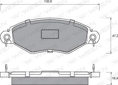 Ween 151-1318 - Гальмівні колодки, дискові гальма autozip.com.ua