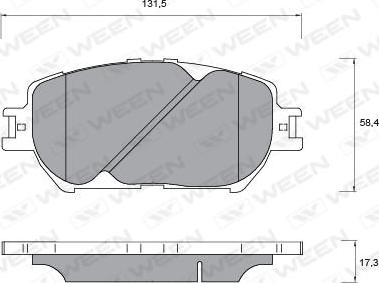 Ween 151-1383 - Гальмівні колодки, дискові гальма autozip.com.ua