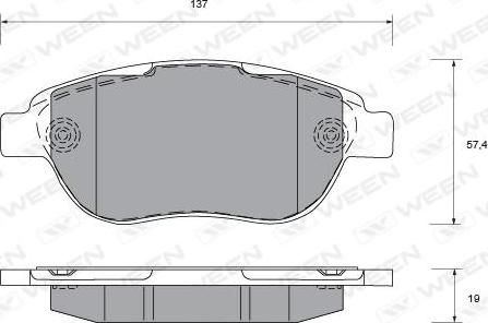 Ween 151-1330 - Гальмівні колодки, дискові гальма autozip.com.ua