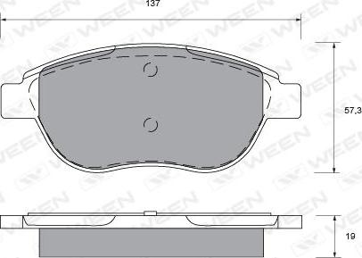 Ween 151-1324 - Гальмівні колодки, дискові гальма autozip.com.ua