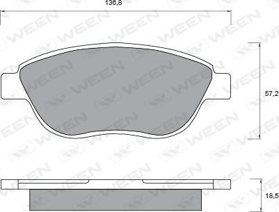 Ween 151-1325 - Гальмівні колодки, дискові гальма autozip.com.ua