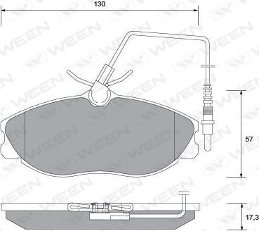 Ween 151-1328 - Гальмівні колодки, дискові гальма autozip.com.ua