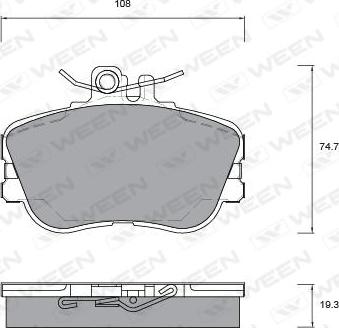 Ween 151-1294 - Гальмівні колодки, дискові гальма autozip.com.ua