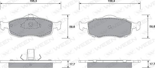 Ween 151-1290 - Гальмівні колодки, дискові гальма autozip.com.ua