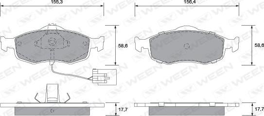 Ween 151-1291 - Гальмівні колодки, дискові гальма autozip.com.ua