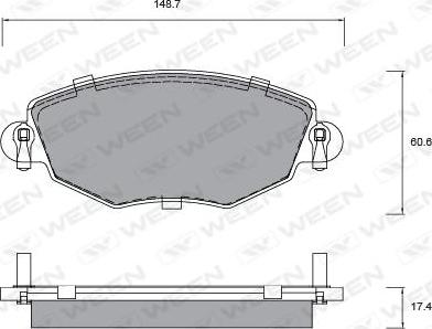 Ween 151-1293 - Гальмівні колодки, дискові гальма autozip.com.ua