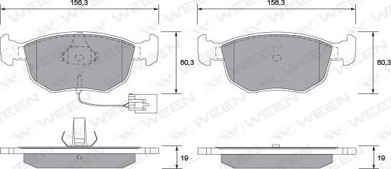 Ween 151-1292 - Гальмівні колодки, дискові гальма autozip.com.ua