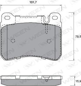 Ween 151-1297 - Гальмівні колодки, дискові гальма autozip.com.ua