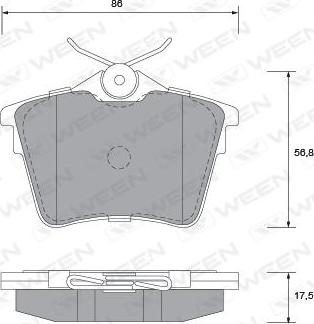 Ween 151-1245 - Гальмівні колодки, дискові гальма autozip.com.ua