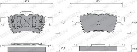 Ween 151-1246 - Гальмівні колодки, дискові гальма autozip.com.ua