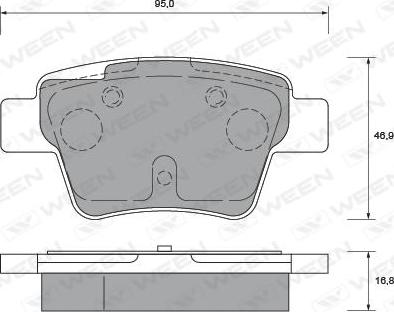 Ween 151-1243 - Гальмівні колодки, дискові гальма autozip.com.ua