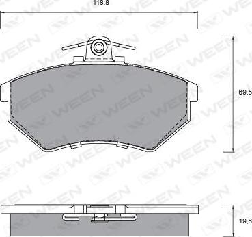 Ween 151-1256 - Гальмівні колодки, дискові гальма autozip.com.ua