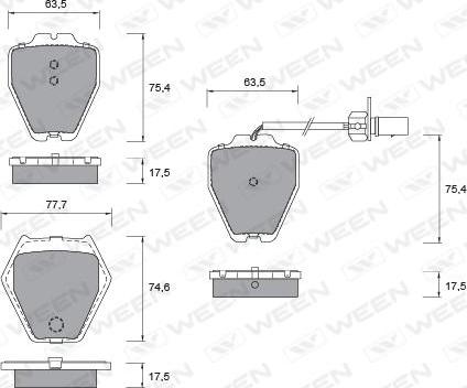 Ween 151-1263 - Гальмівні колодки, дискові гальма autozip.com.ua