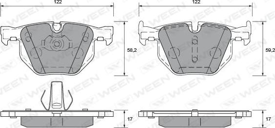 Ween 151-1204 - Гальмівні колодки, дискові гальма autozip.com.ua