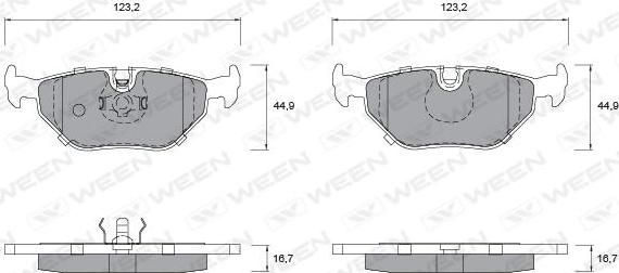 Ween 151-1200 - Гальмівні колодки, дискові гальма autozip.com.ua