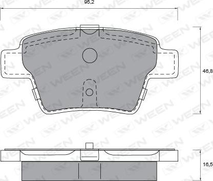 Ween 151-1207 - Гальмівні колодки, дискові гальма autozip.com.ua