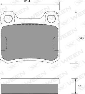 Ween 151-1219 - Гальмівні колодки, дискові гальма autozip.com.ua