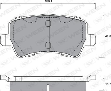 Ween 151-1211 - Гальмівні колодки, дискові гальма autozip.com.ua