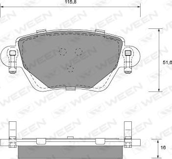 Ween 151-1218 - Гальмівні колодки, дискові гальма autozip.com.ua