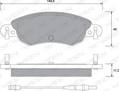 Ween 151-1281 - Гальмівні колодки, дискові гальма autozip.com.ua